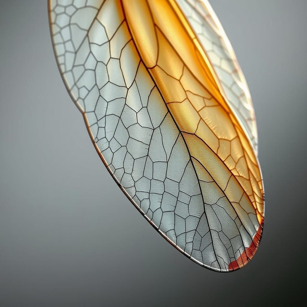 Dragonfly Wing Macro Texture in Hyperrealistic Style
