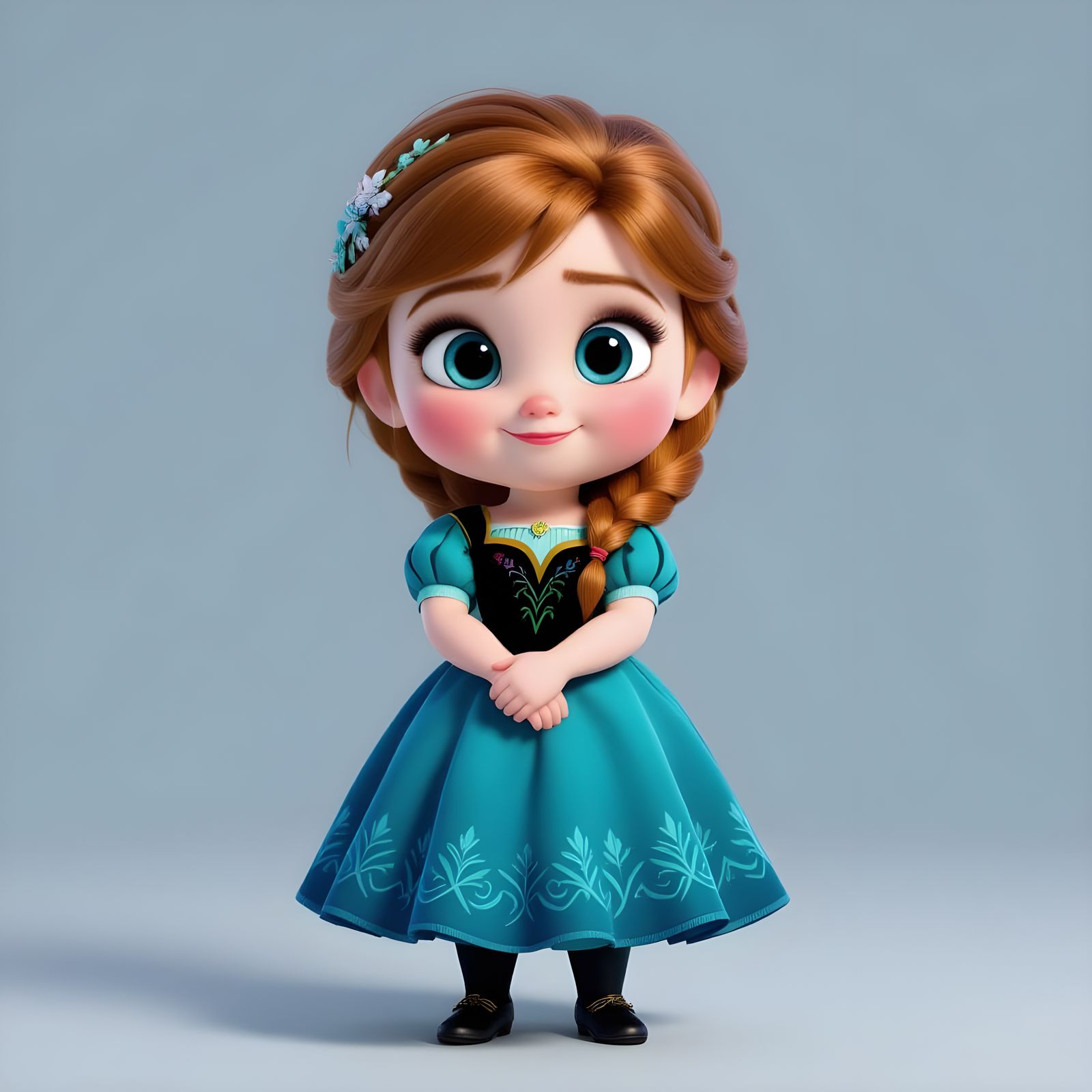 Pixar Style Baby Anna in Pastel Realm