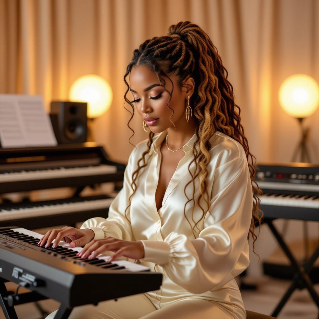 R&B Studio Session: Lyra Noel Plays Keyboard
