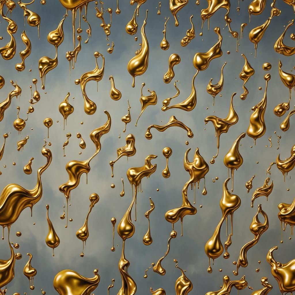 Surreal Gold Fading into Eternity: Dali Style