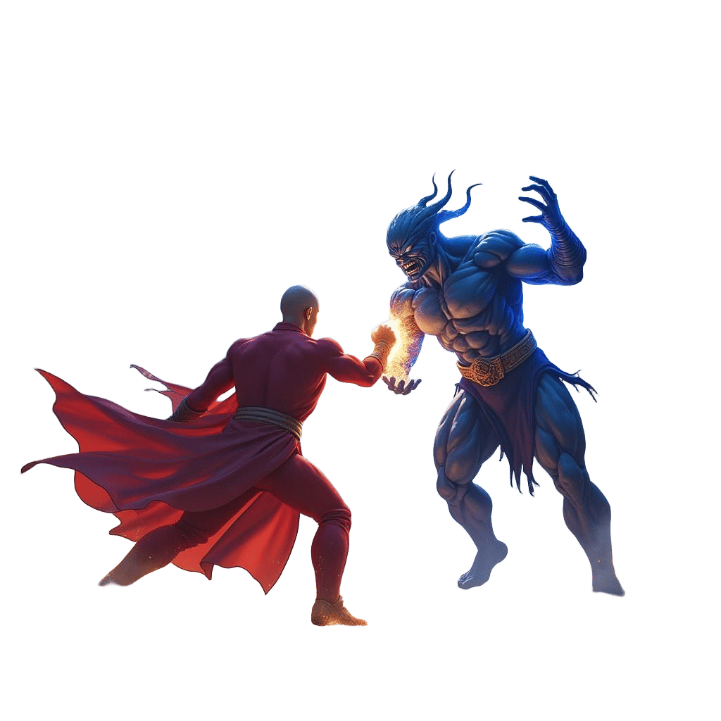 Saitama vs Jenos: Detailed Matte Painting