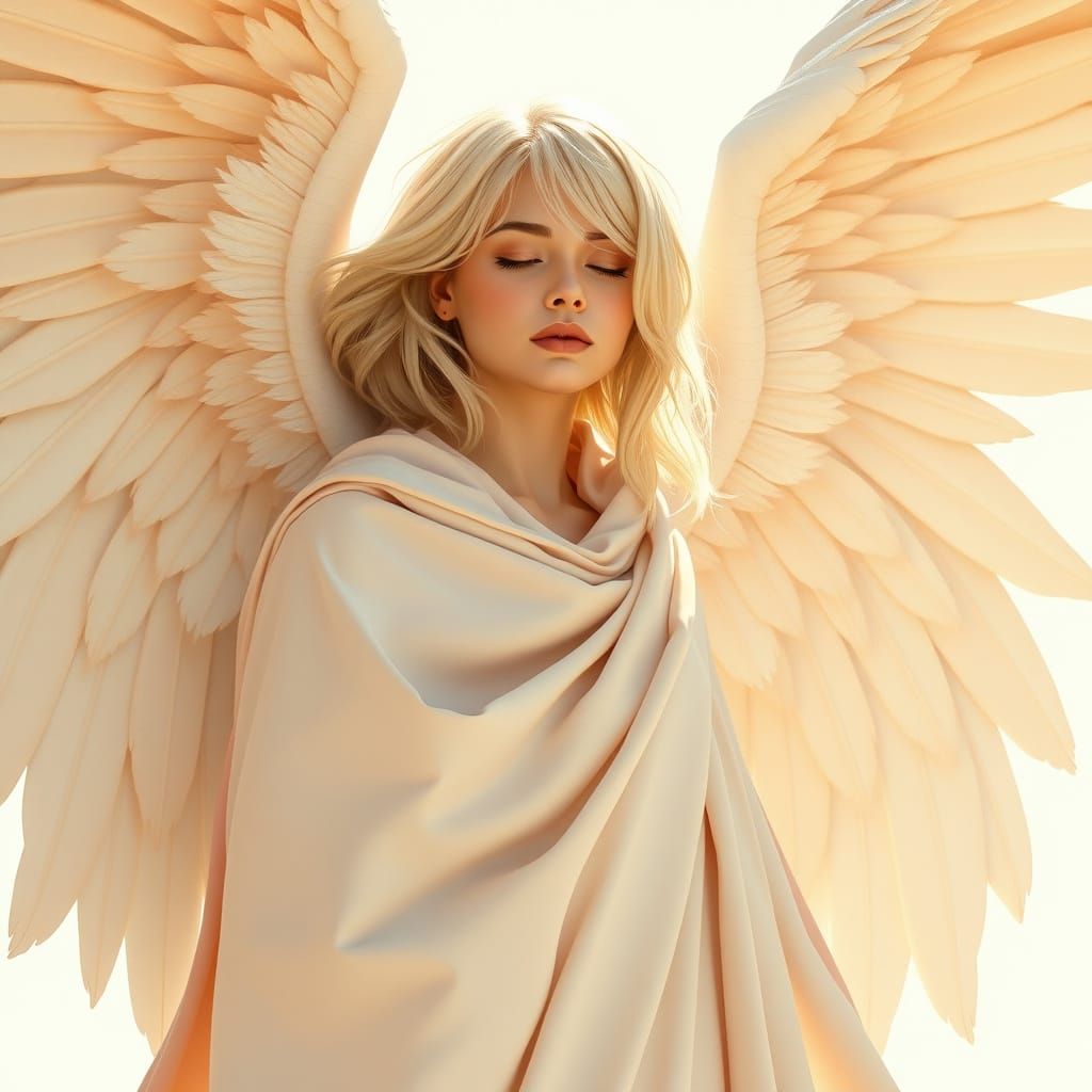 Angelic Figure in Art Nouveau Style