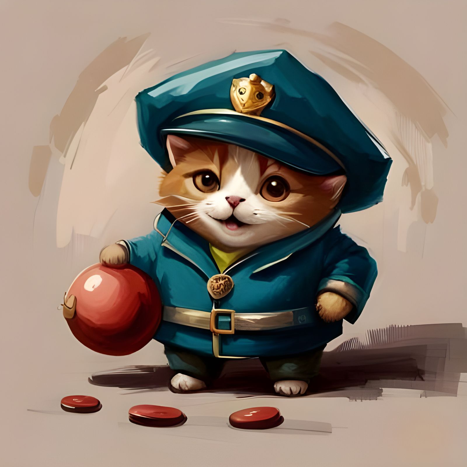 Adorable Creature in Expressive Oil Painting