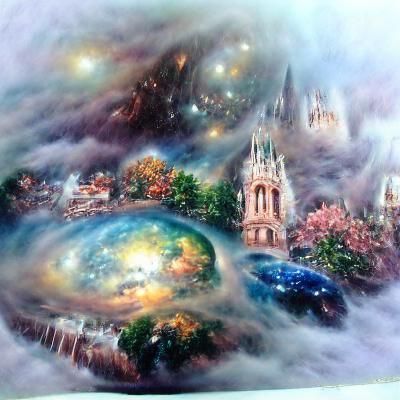 Ethereal Fantasy Landscape in Luminist Style