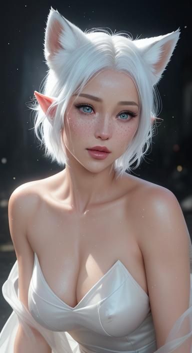 Goddess with Fox Ears by Greg Rutkowski