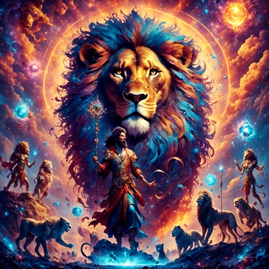 Daniel in the Lion's Den: Fantasy Art