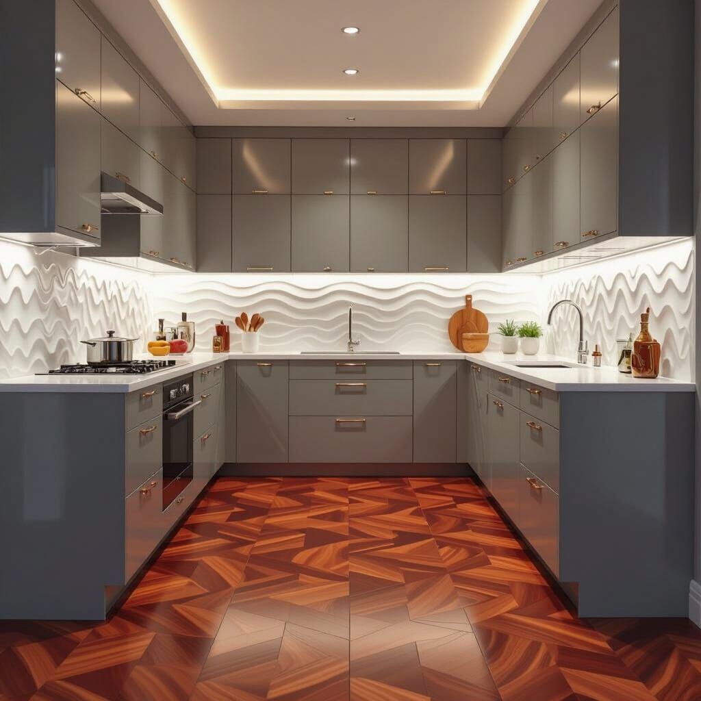 Modern Kitchen Interior Design with Sleek Lines