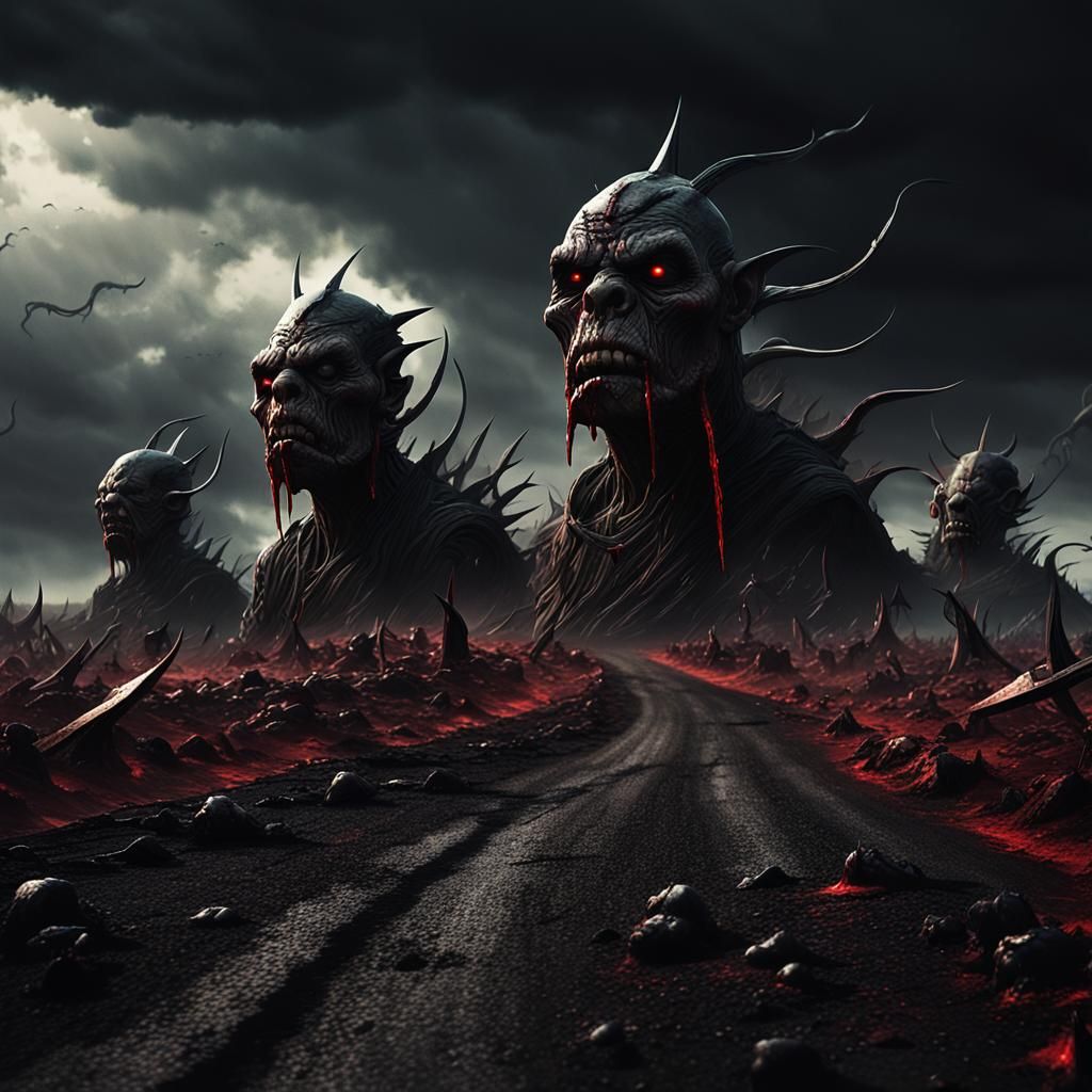 Ominous Road Through a Blood-Soaked Wasteland