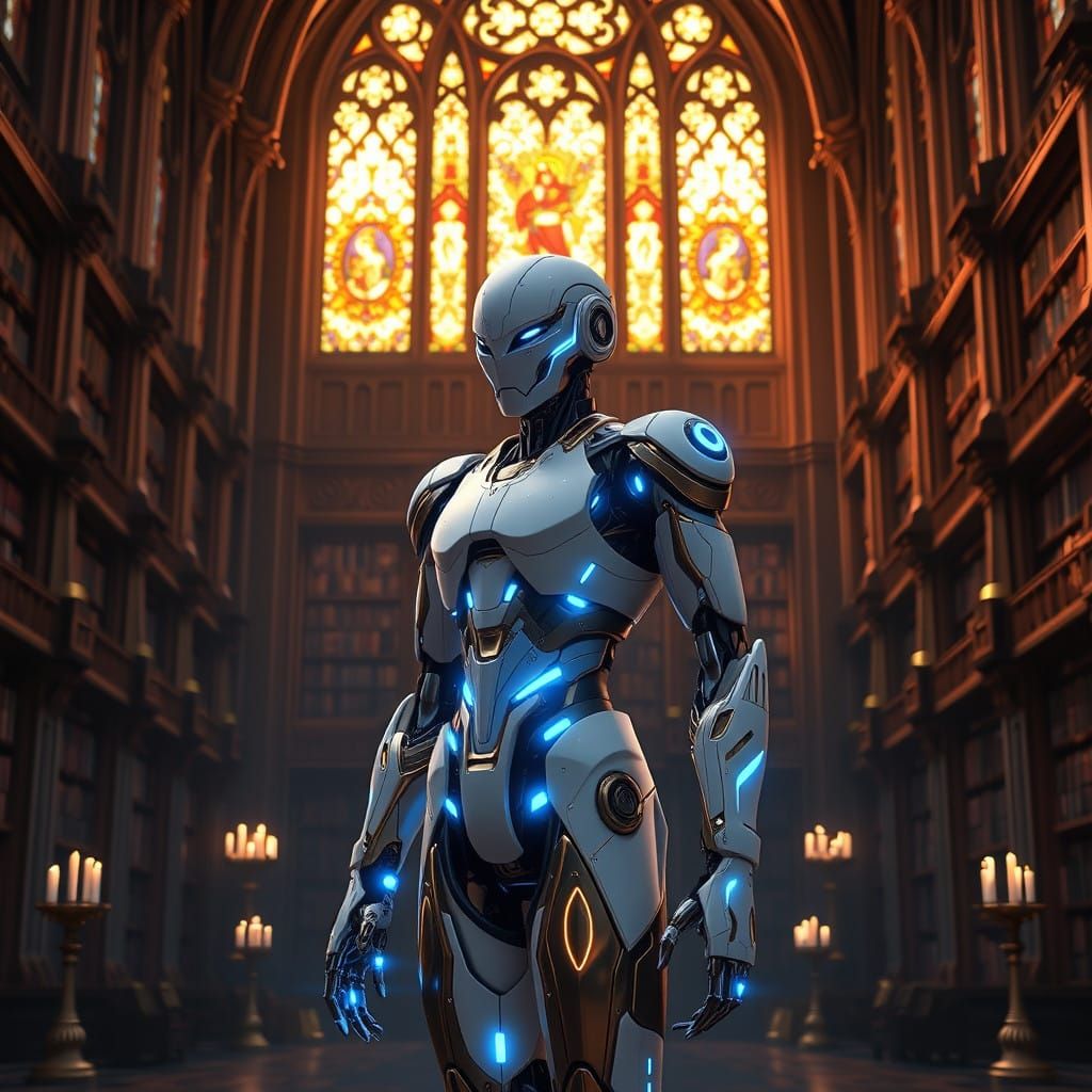 Gothic Android in 3D Pixar Style