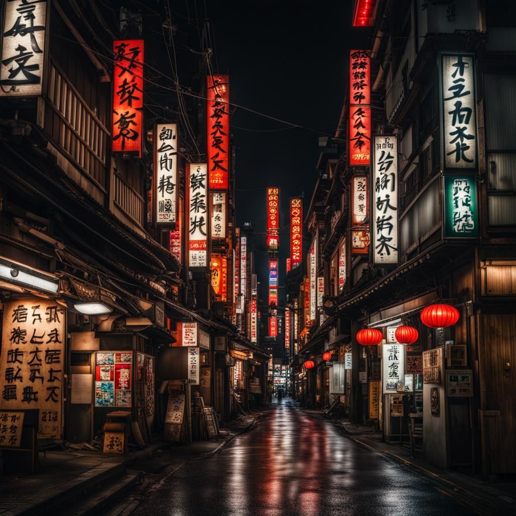 Hyperrealistic Japan Scene in Cinematic Style