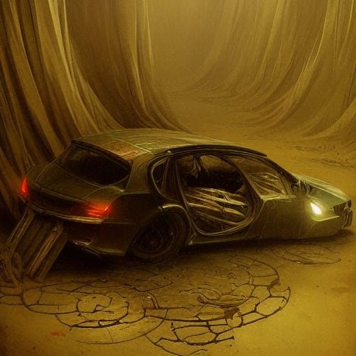 Horrific Vision of Spinning Car Tires