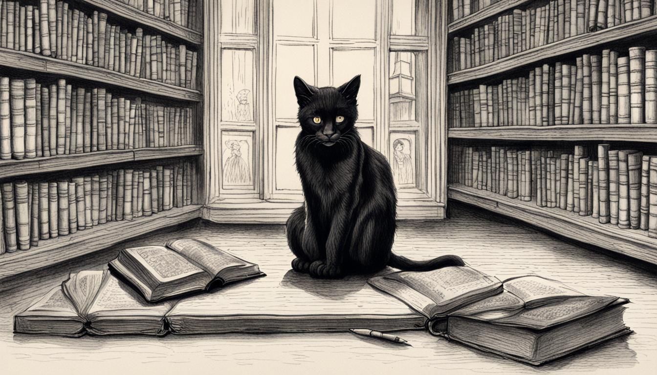 Black Panther Sees Kitten in Mirror