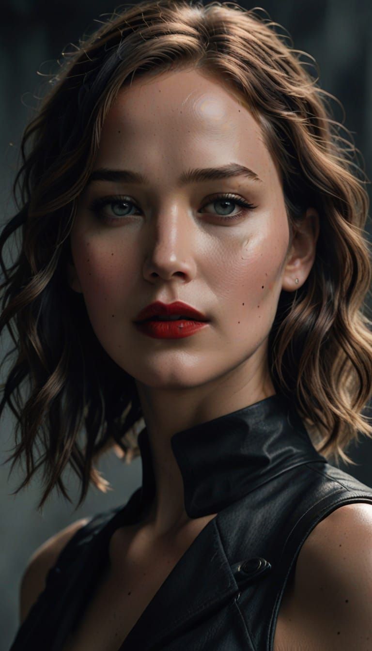 Confident Actress Captured in Moody Cinematic Still