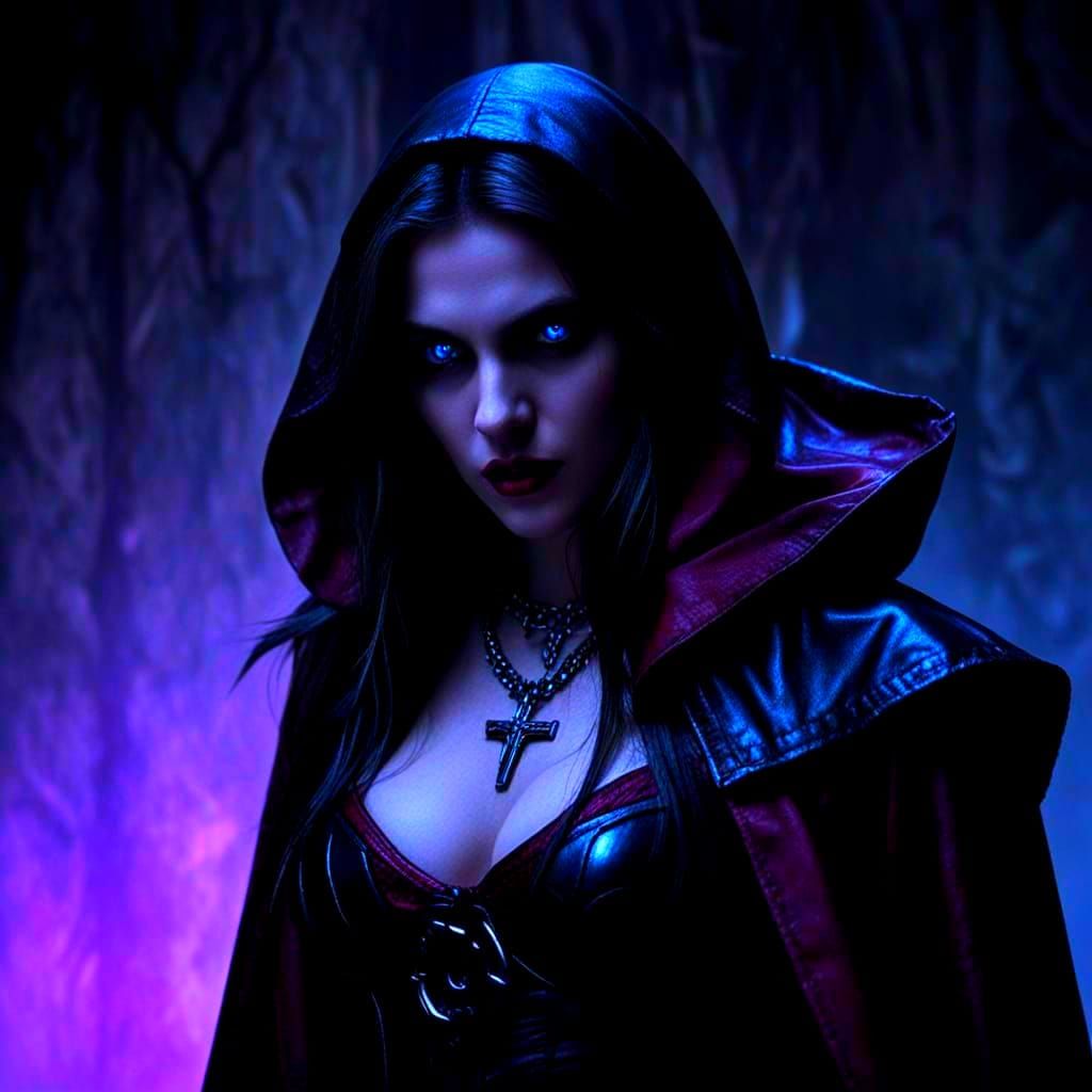 Gothic Werewolf Portrait in Dark Fantasy Style