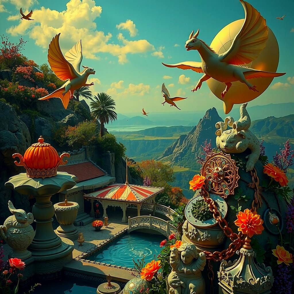 Intricate Ornamental Design in Hyperrealistic Style