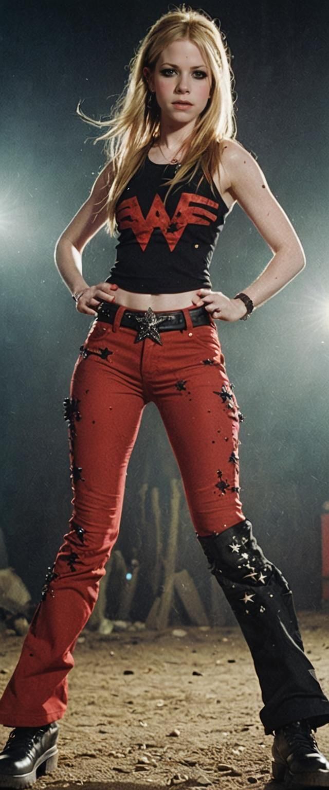 Cinematic Film Still of Teen in Star Pants