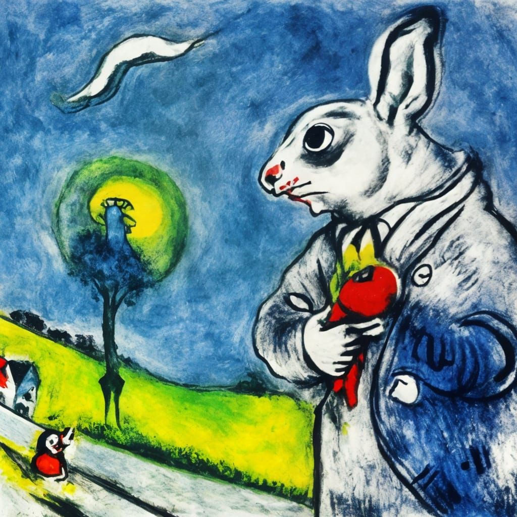 The Rabbit's Enigmatic Smile in a Fading World