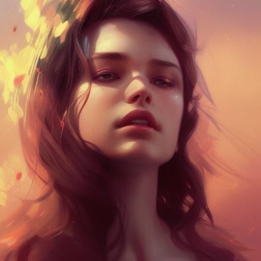 Beautiful Woman Portrait in Hyperdetailed Digital Art