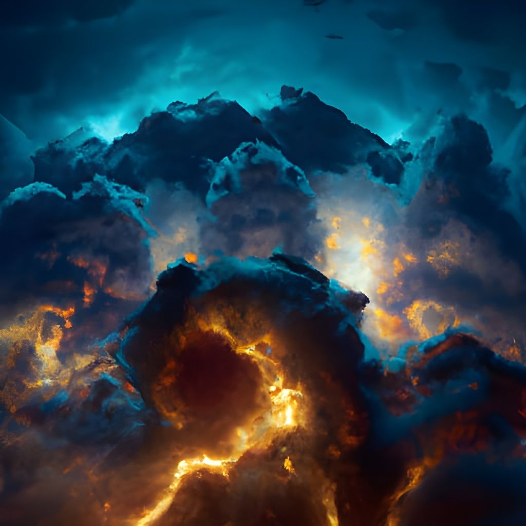 Hyperrealistic Cosmic Storm at Night in Unreal Engine