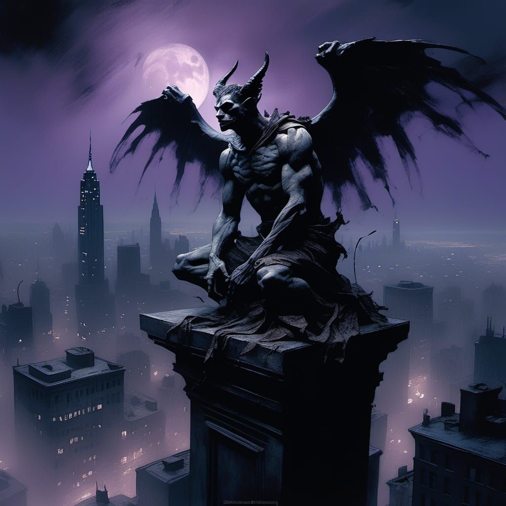 gargoyle overlooking New York City