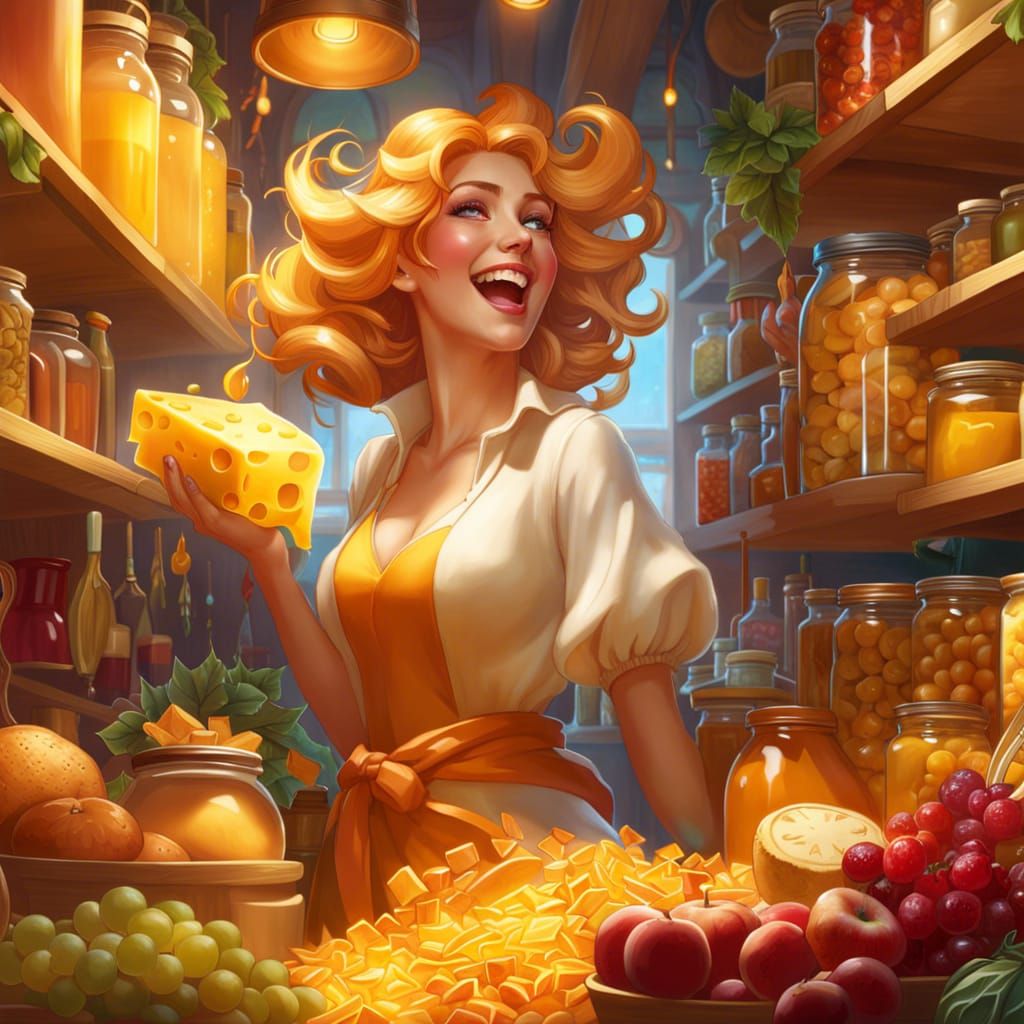 Joyful Mind with Cheese: Hyperdetailed Concept Art