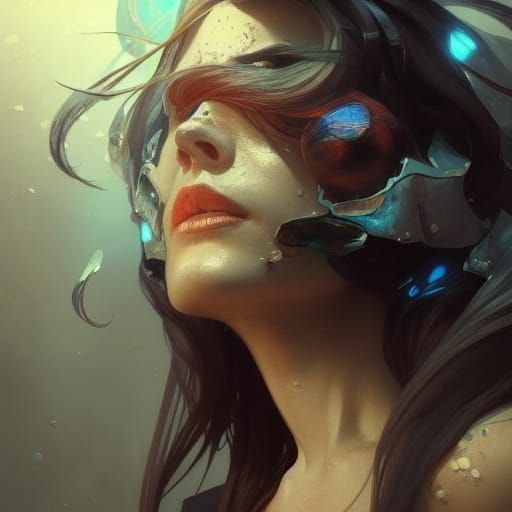 Albedo Portrait in Hyperdetailed Digital Art Style