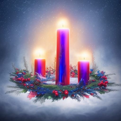 Magic Advent wreath with 3 candles 8