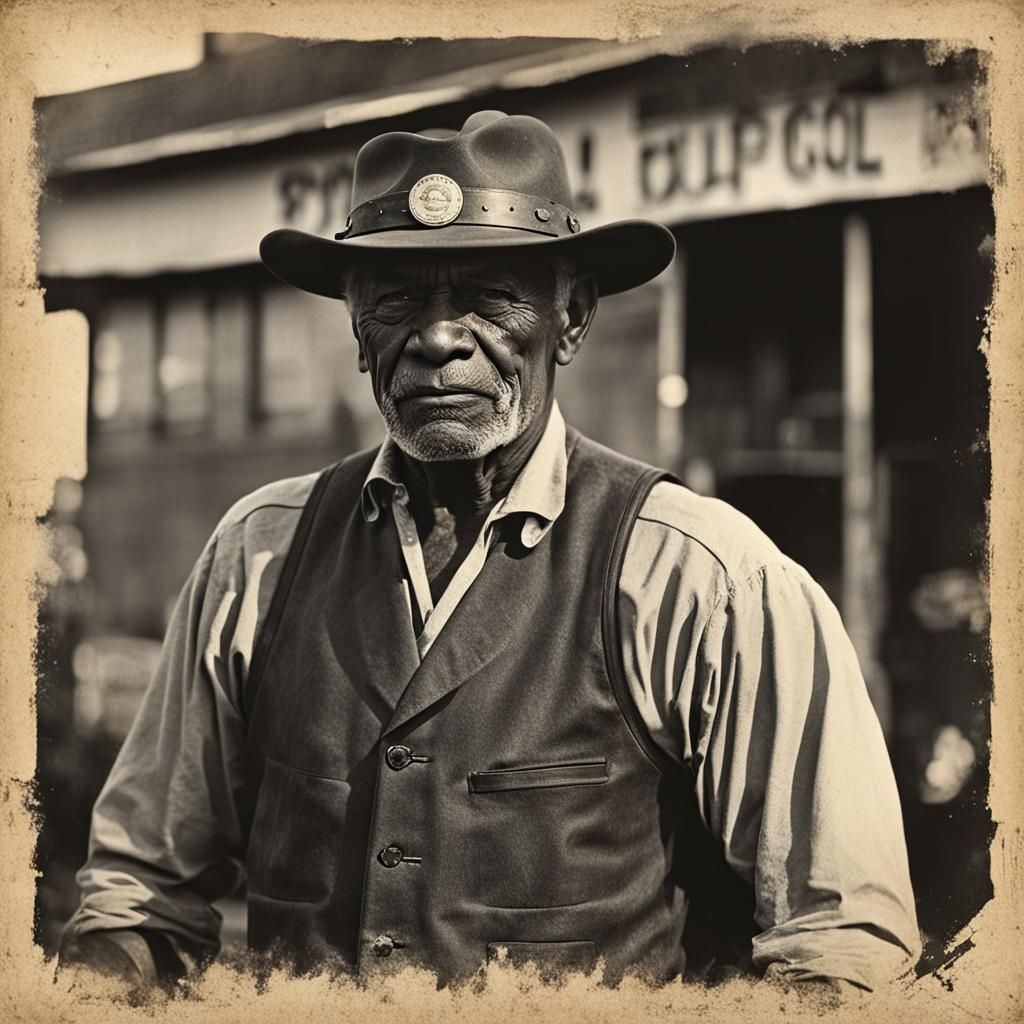 Vintage Tough Man Portrait