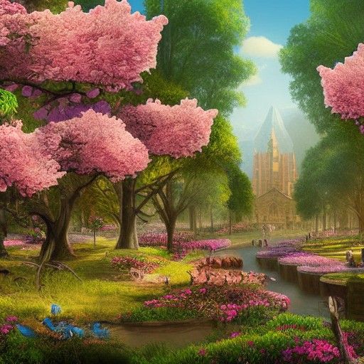 Blooming Botanical University with Wild Animals