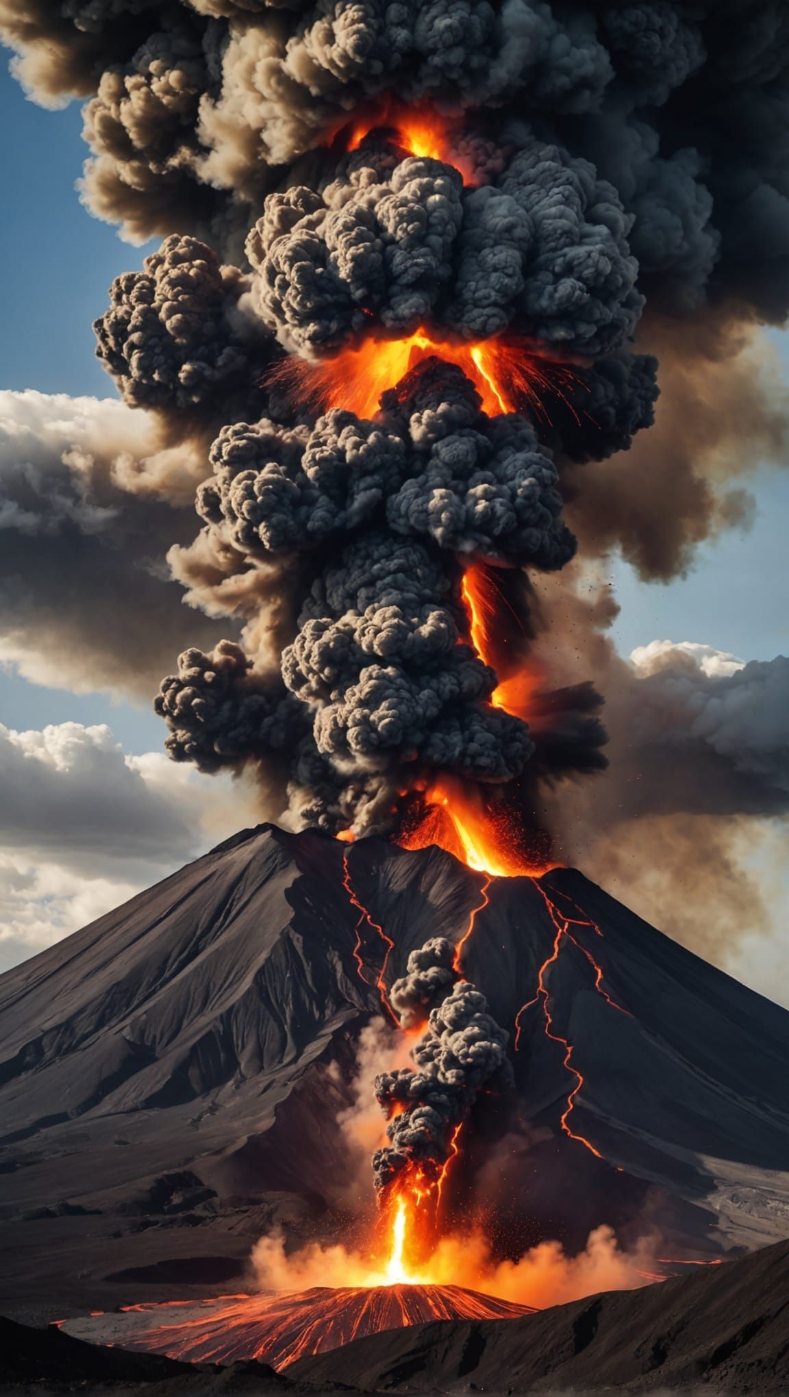 Volcanic Eruption with Explosive Force