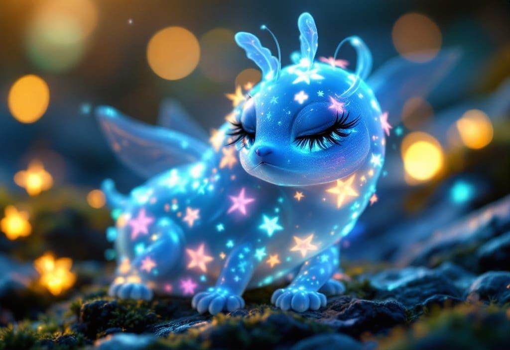 Luminous 3D Tardigrade Characters Grooving
