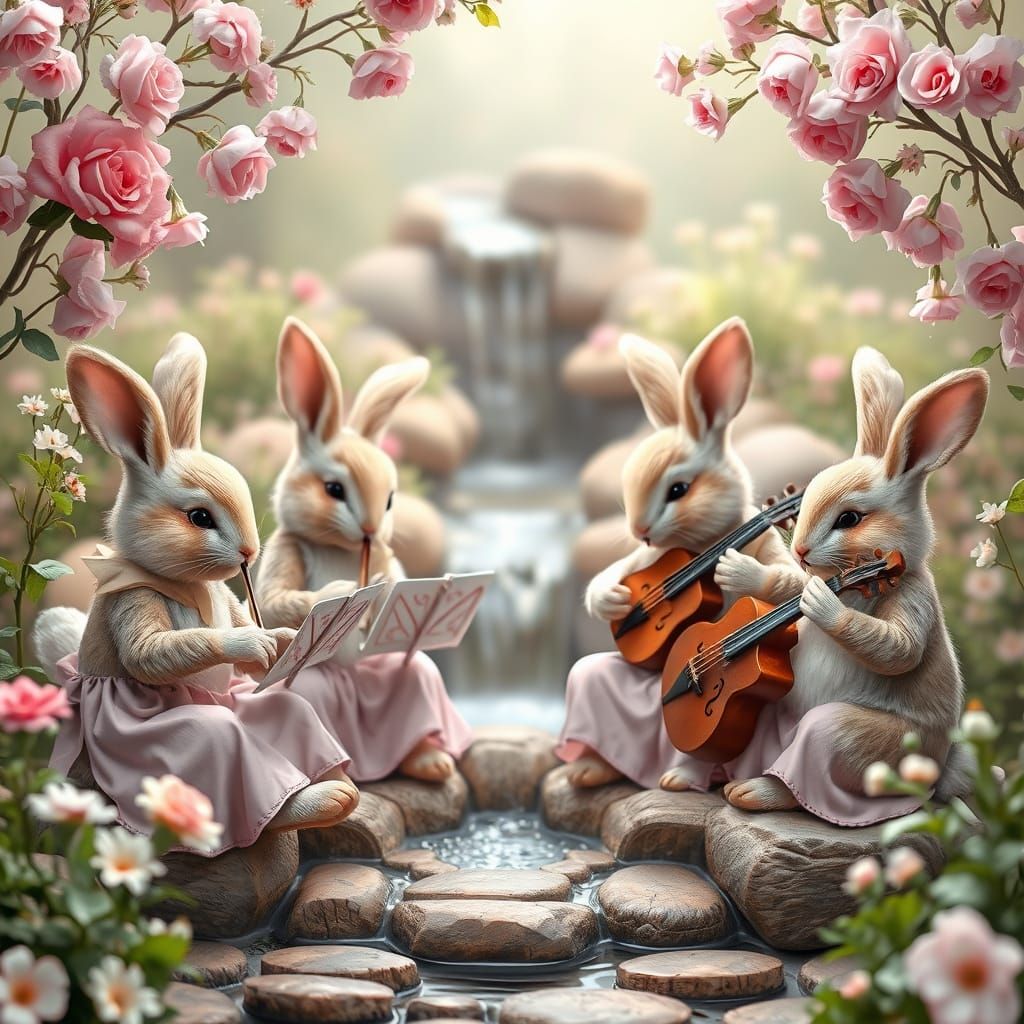 Rabbits' Chamber Music Ensemble in Victorian Garden