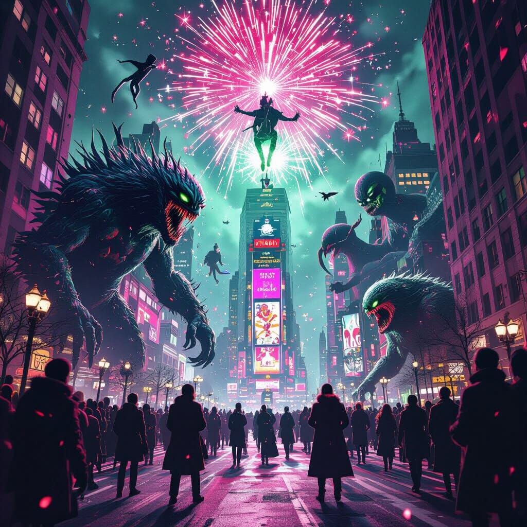 NYC Cryptids Celebrate New Year's Eve Ball Drop