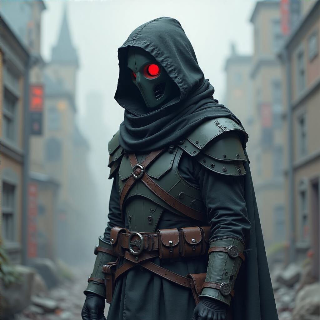 Grimdark Scene in Constructivist Style