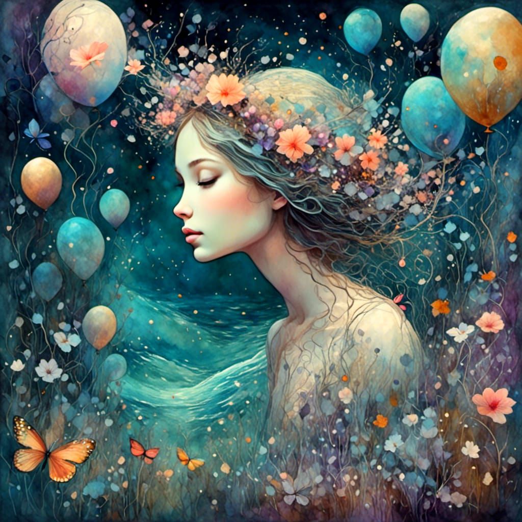 Magical Fairy in Forest of Balloons