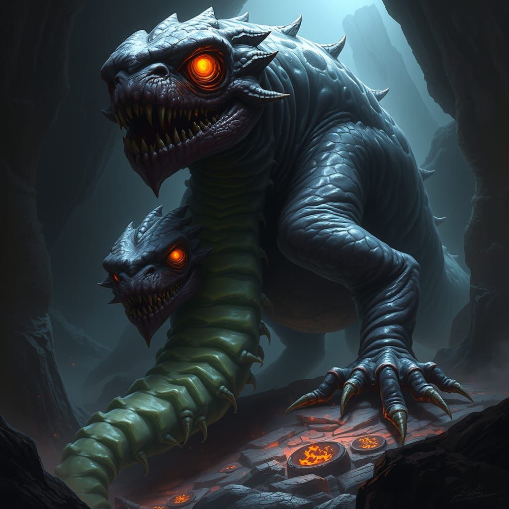 Heavenly King Slime Dhole Crawls in Dark Underworld