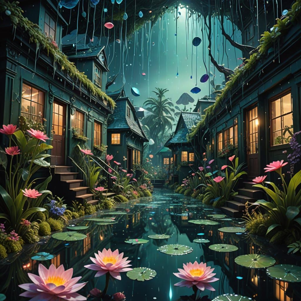 Cosmic Crocodile Emerges from Tropical Rainstorm in Vibrant ...