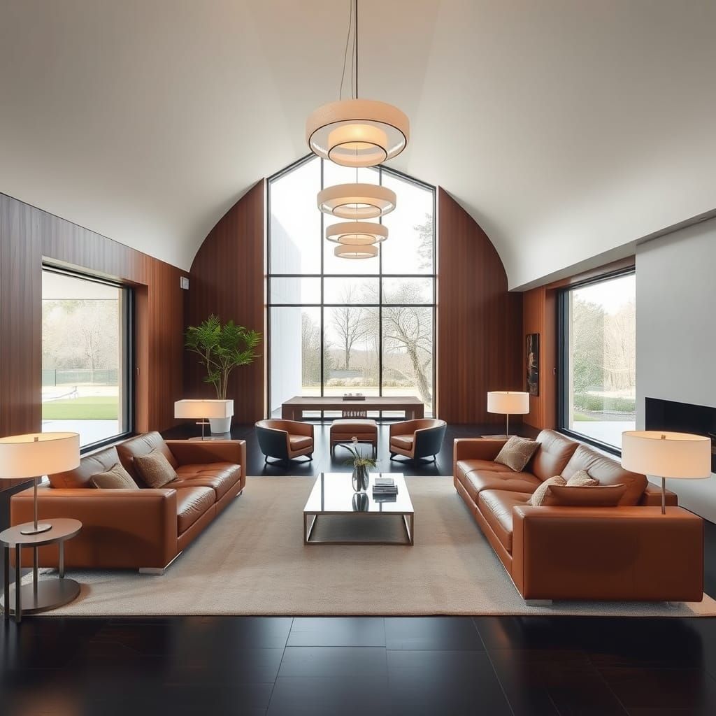 Elegant Modern Living Room Inspired by Architecture