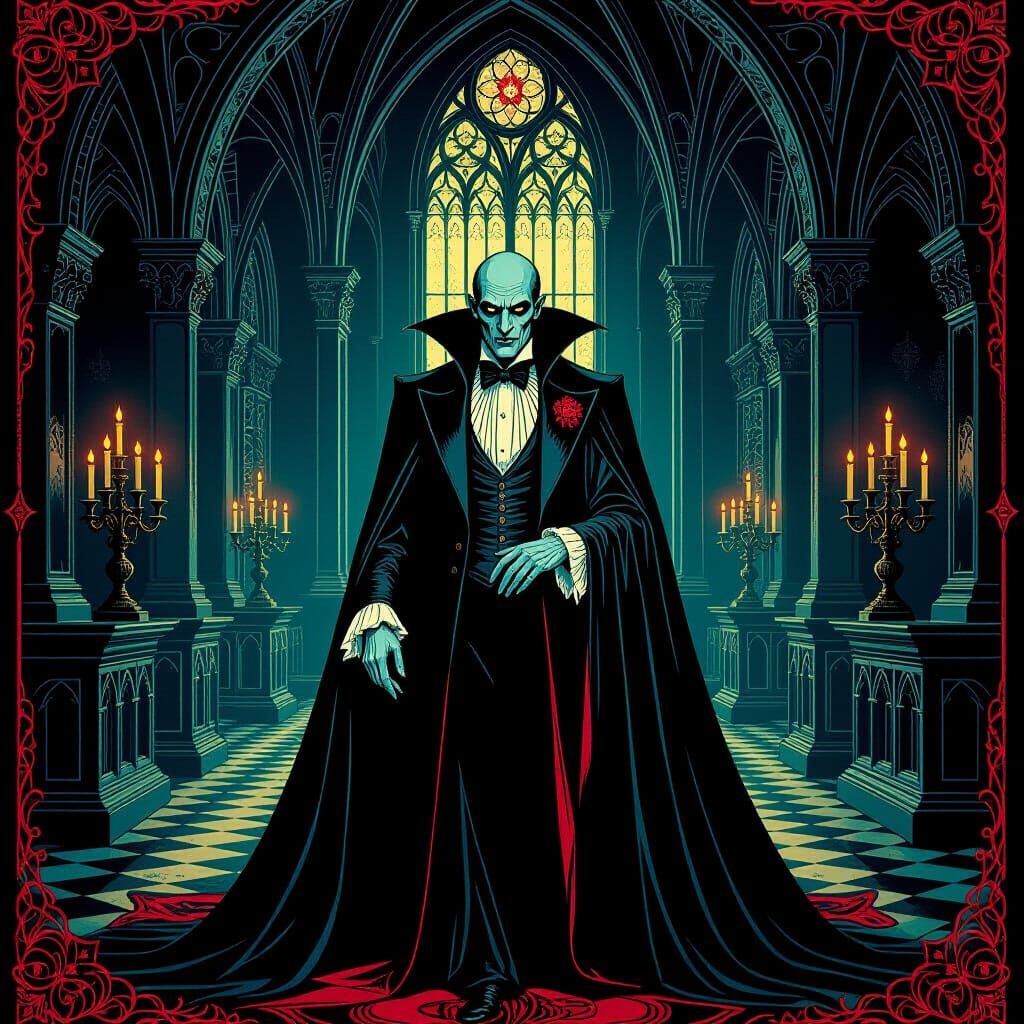 Gothic Vampire Fusion: Nosferatu Meets Dracula