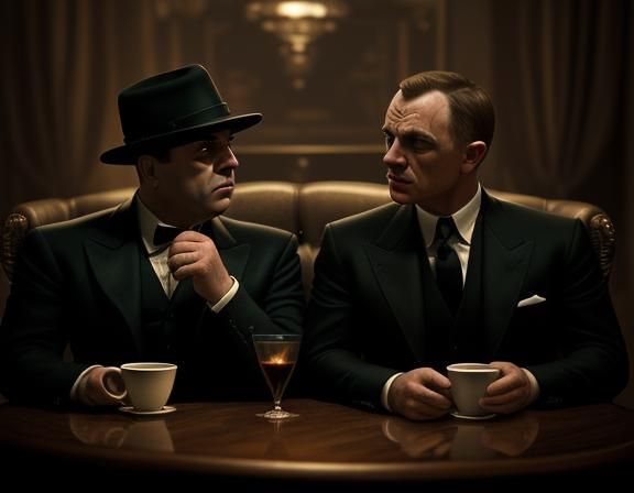 Al Capone and James Bond Share Coffee