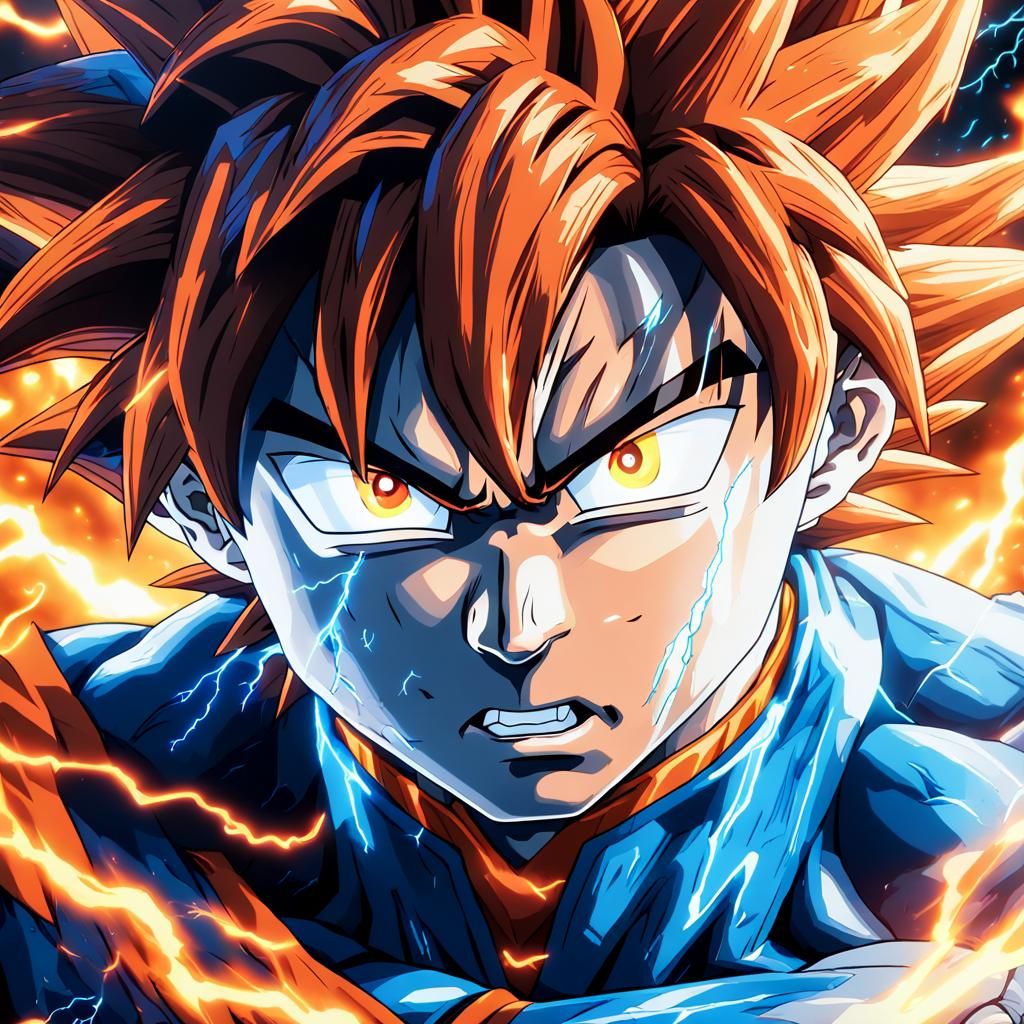 Goku Ultra Instinct in Anime-Inspired Digital Art