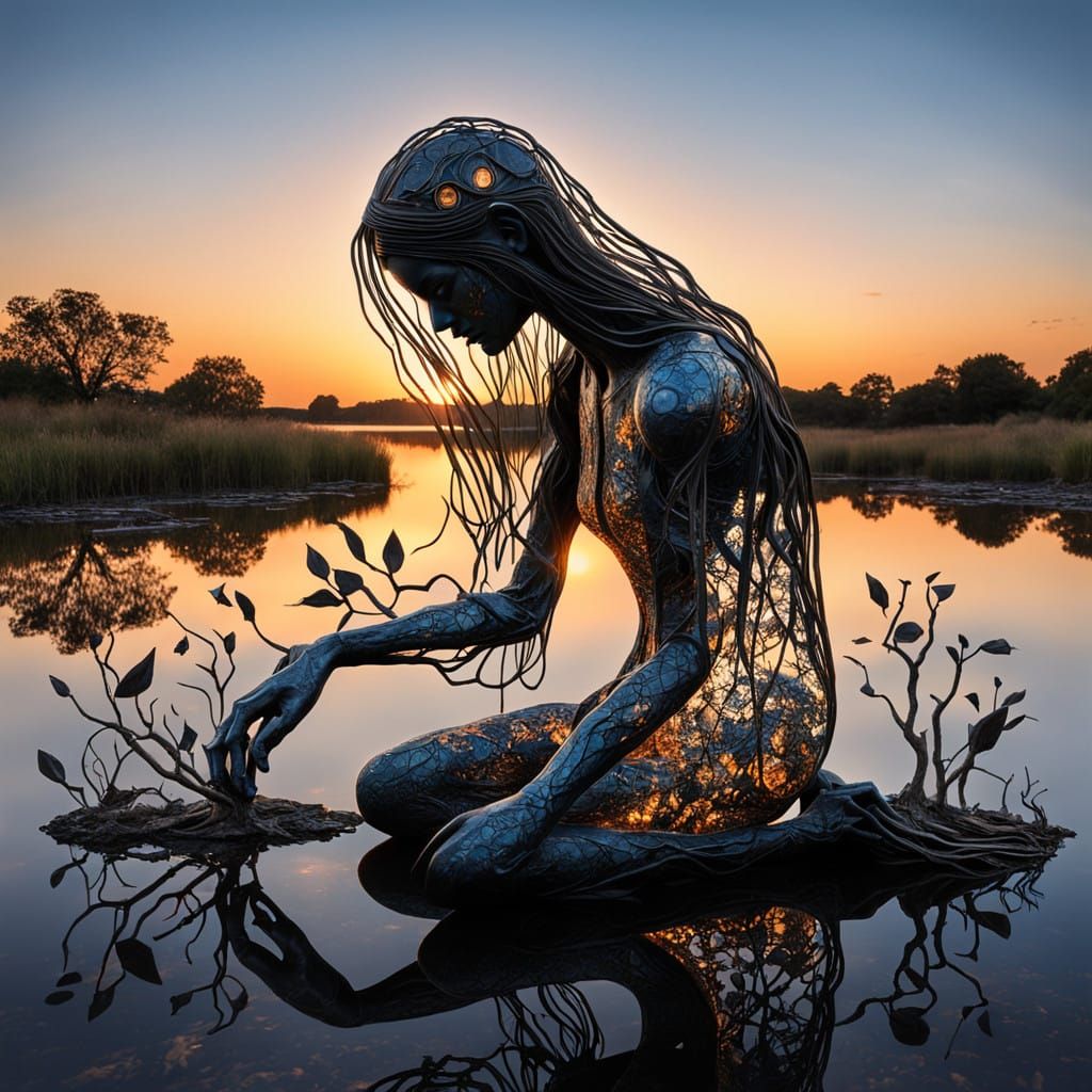 Surreal Fragmented Sculpture Celebrating Strength and Resili...