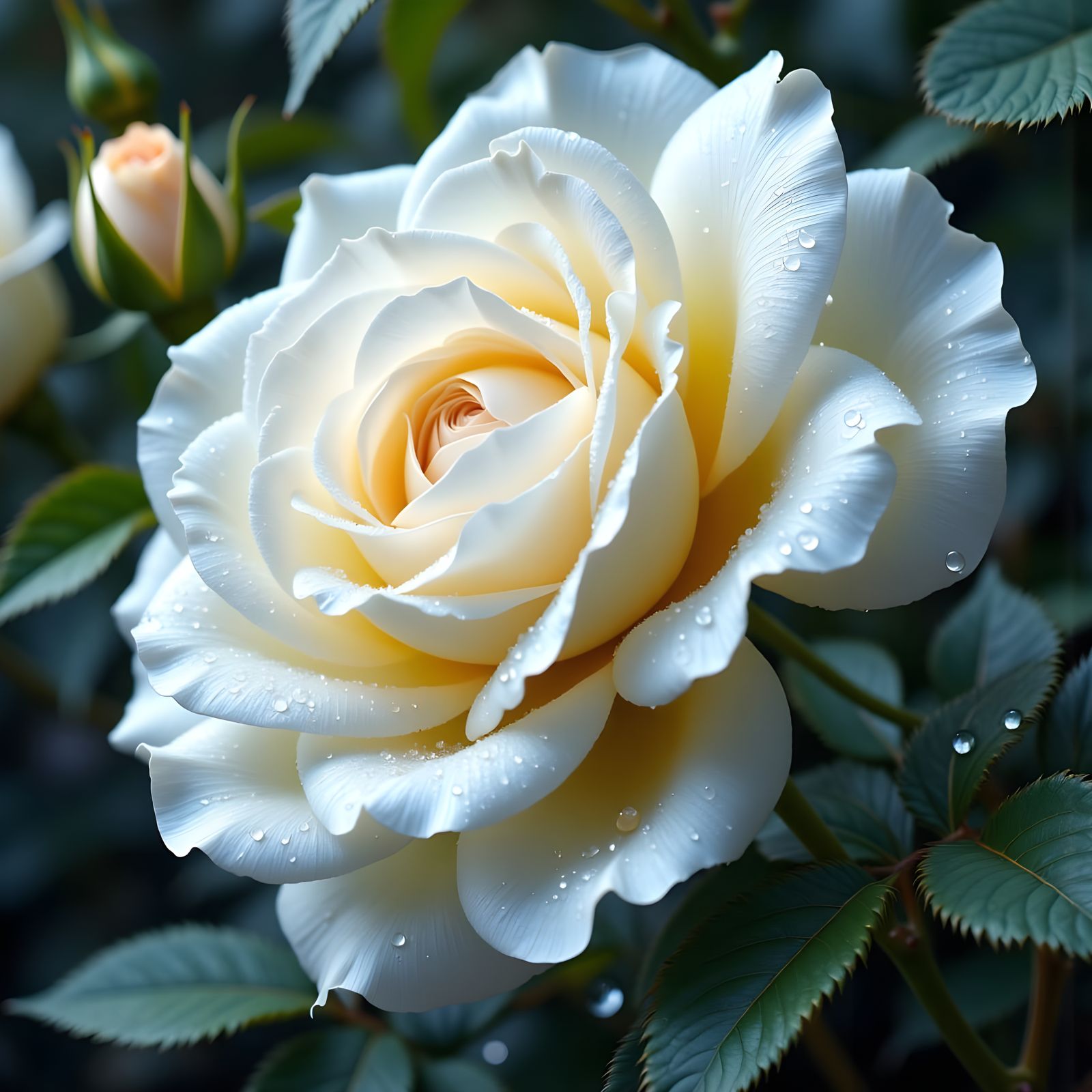 Serene Rose in Soft Focus, Inspired by Impressionist Masters