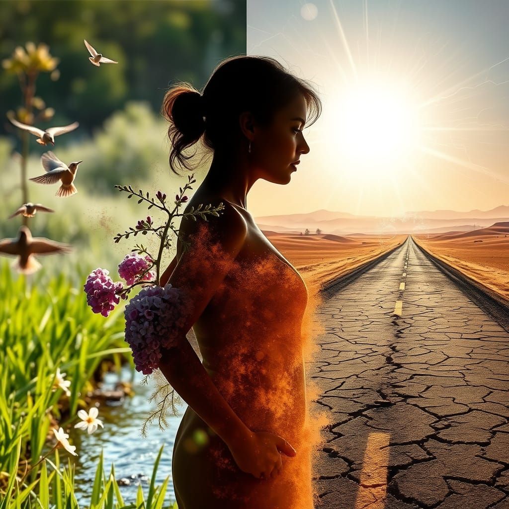 Contrasting Worlds Collide in a Vibrant Mosaic