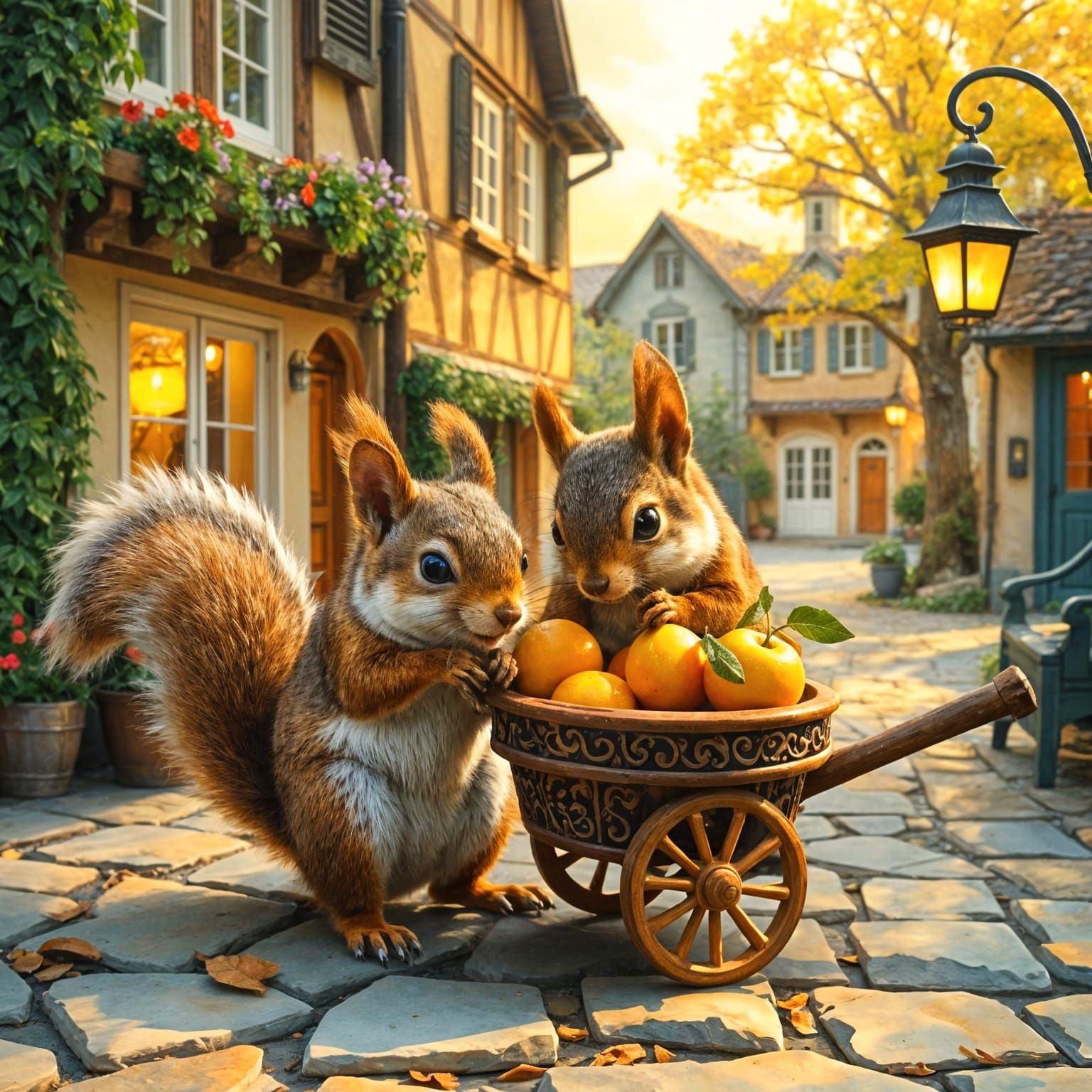 Playful curiosity in a picturesque setting 🍂✨