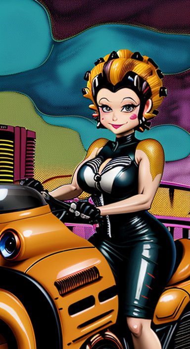 Tardigrade Groot Xenomorph Betty Boop in Vibrant Pop Art Sty...