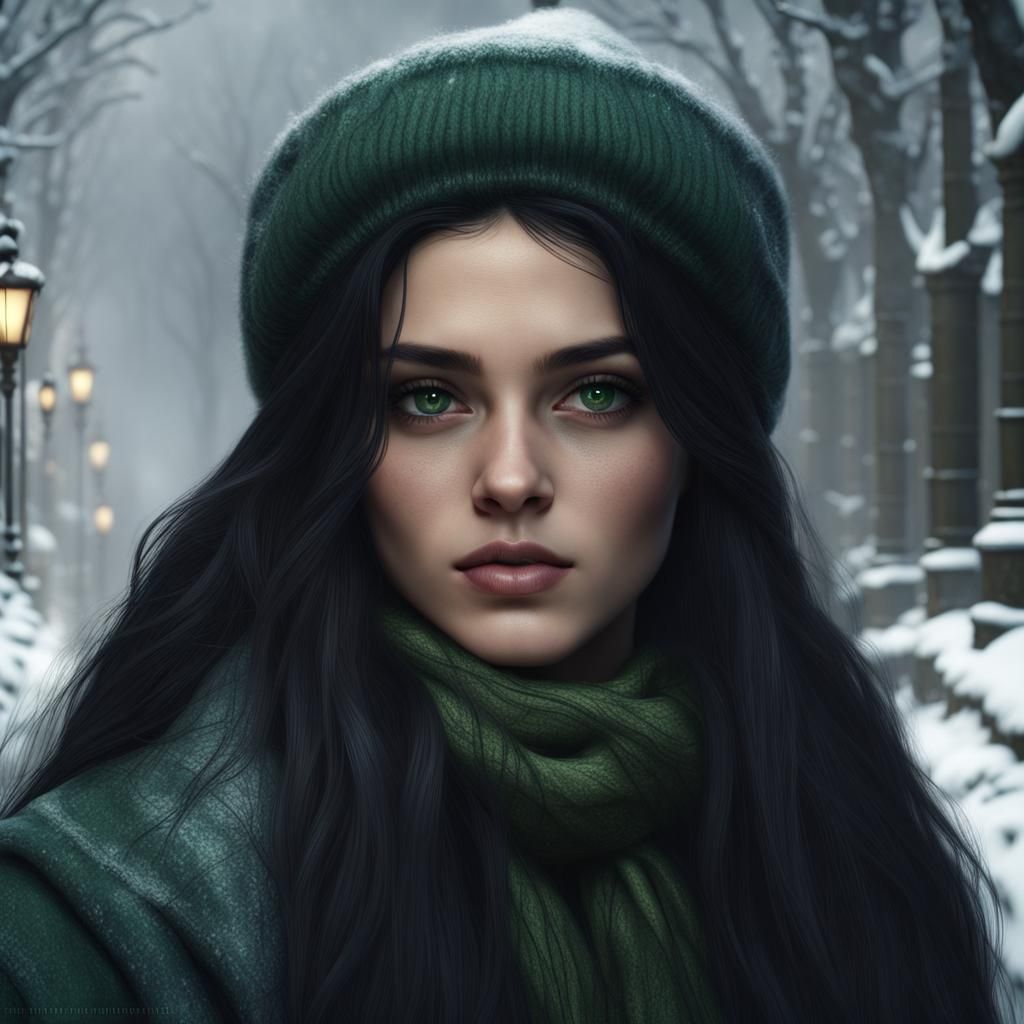 Victorian Teenage Girl in Winter Clothing