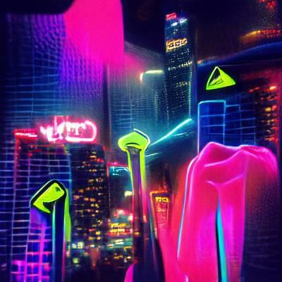 Neon Cityscape at Night