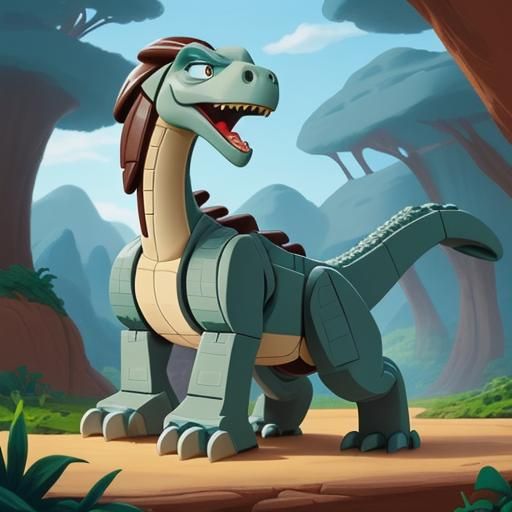 Lego Littlefoot from The Land Before Time