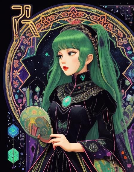 Floating Carrot in Retro-Futuristic Landscape